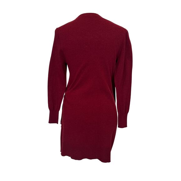Thakoon Red Mini Sweater Wrap Dress SMALL Knit Career Office Designer $280 - Picture 6 of 10